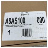 BEMIS Assist Elongated/Round Standard Height Plastic Closed Front Toilet Seat in White with Support Arms