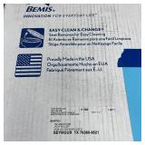 BEMIS Elongated Enameled Wood Closed Front Toilet Seat in Fawn Beige