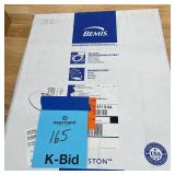 BEMIS Weston Round Soft Close Enameled Wood Toilet Seat in White Brushed Gold Metal Hinge