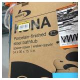 Bootz Kona 54 in. x 30 in. Soaking Bathtub with Left Drain in White Porcelain