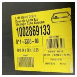 Bootz Kona 54 in. x 30 in. Soaking Bathtub with Left Drain in White Porcelain