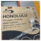 Bootz Honolulu 46 in. x 27 in. Right Drain Rectangular Alcove Soaking Bathtub in White Porcelain