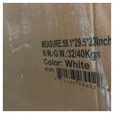 Vanity Art Bordeaux 59 in. x 29.5 in. Soaking Bathtub with Center Drain in White/Polished Chrome