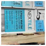 Bootz Industries Nextile 30 in. x 60 in. x 60 in. 4-Piece Direct-to-Stud Alcove Tub Surround in White