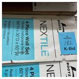 Bootz Industries Nextile 30 in. x 60 in. x 60 in. 4-Piece Direct-to-Stud Alcove Tub Surround in White