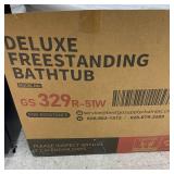 51 in. x 27.56 in. Acrylic Flat Bottom Free Standing Bathtub Oval Freestanding Soaking Bathtub with Side Drain in White