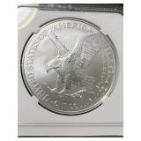 2021 AMERICAN SILVER EAGLE NGC FIRST DAY RELEASE MS70