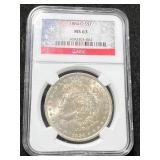 1884-O US MORGAN SILVER DOLLAR NGC MS63
