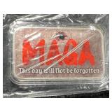 1 TROY OZ .999 FINE SILVER MAGA BAR IN AIRTITE