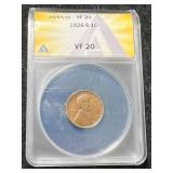 1926-S US WHEAT CENT ANACS VF20