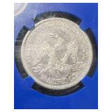 1858-O US SEATED LIBERTY HALF DOLLAR NGC SHIPWRECK EFFECT AU