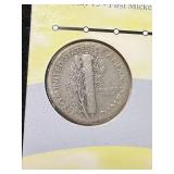 1928 US MERCURY DIME IN INFO. CASE