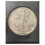 1943 US WALKING LIBERTY HALF DOLLAR SLABBED VG