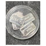 GROUP OF 5 SILVER 1 GRAM BARS .999 FINE EACH