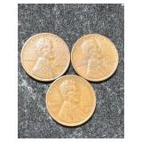 3 US WHEAT CENTS 1942P-D-S
