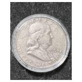 1954-D US FRANKLIN HALF DOLLAR IN AIRTITE