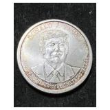 2 TROY OZ .999 FINE SILVER DONALD TRUMP ROUND