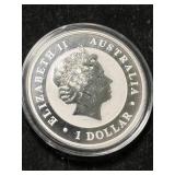 2014 AUSTRALIAN KOOKABURRA 1 TROY OZ .999 FINE SILVER IN AIRTITE