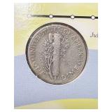 1941 US MERCURY DIME IN INFO. CASE