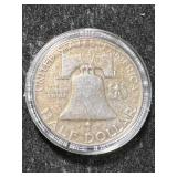 1958-D US FRANKLIN HALF DOLLAR IN AIRTITE