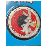 1 TROY OZ .999 FINE SILVER BUGS BUNNY ROUND IN CASE