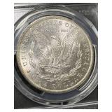1884-O US MORGAN SILVER DOLLAR PCGS MS63