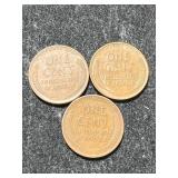 3 US WHEAT CENTS 1945P-D-S