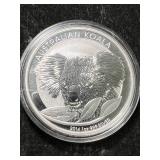 2014 AUSTRALIAN KOALA 1 TROY OZ .999 FINE SILVER IN AIRTITE