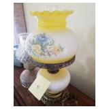 Vintage Electric Lamp and Oil Lamp