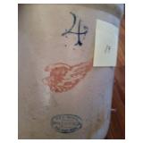 4 Gallon, Big Wing Red Wing Crock. (Base Chip)
