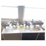 Cast Iron Team of Clydesdales and Beer Wagon