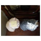 2- Large 14" Ceramic Cats