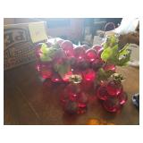 Vintage Acrylic Grapes with Candleholders, 2 Cats and 2 Keys