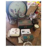 Avon Chesapeake Collection, Metal Tray, 4-Glasses, 2 Mugs, Coasters and Candle