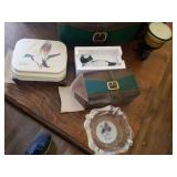 Avon Chesapeake Collection, Metal Tray, 4-Glasses, 2 Mugs, Coasters and Candle
