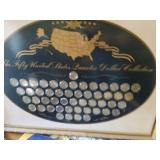 Framed State Quarters and Empty Holders