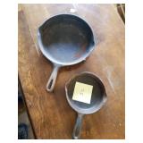 2- Cast Iron Fry Pans. 9 3/4 and #3