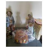 New Teapot in Box and 2 14" Figures