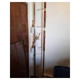 Vintage Pole Lamp and Pole Plant Holder