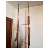 Vintage Pole Lamp and Pole Plant Holder