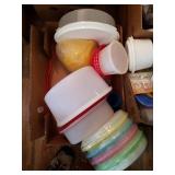3 Boxes of Tupperware and other Plastic Storage Containers