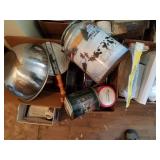 Lot of Kitchen Items and Tins