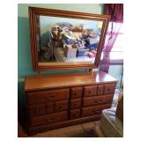Dresser with Mirror. 30.5" x 55" x 18"
