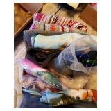 Box of Throws and Rugs