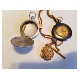 Brevet Swiss Made Pocket Watch with Beautiful Chain and Pocket Watch Case