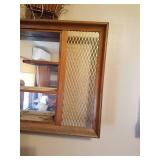 Retro Wall Shelf, 2 Vintage Platers and Basket