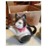 Lonberger Pitcher and Vintage Western Germany Cat Pitcher