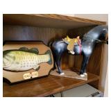 Horse Figure and Billy Bass Fish