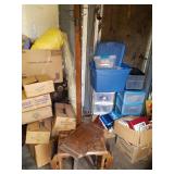 Vintage Oak Coat Rack and Small Side Table