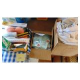 Cleaning Supplies, Fuller Crystal Cleaner and Box of Rugs